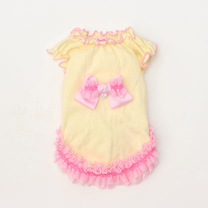 Heart Mesh Frill Cut-and-Sew Dog Dress