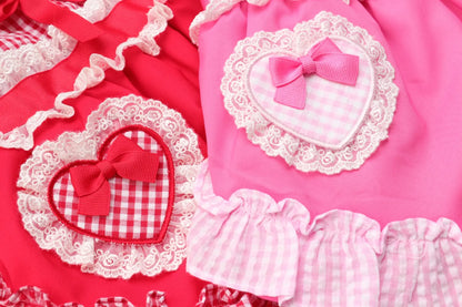 Heart Gingham Pink